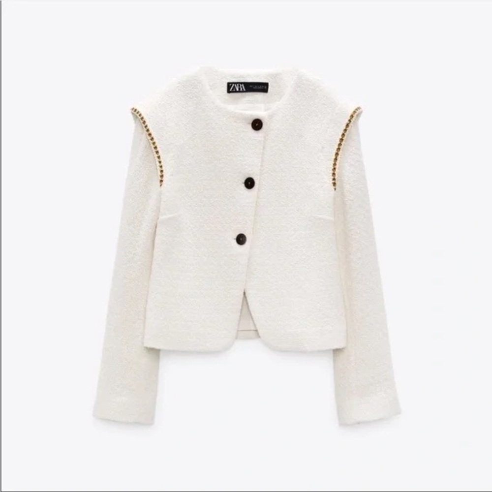 Zara Wool blazer with Shoulder Stitching